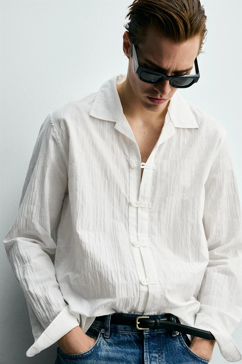 CHEMISE RELAXED FIT EFFET FROISSÉ
