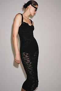 LACE MIDI DRESS