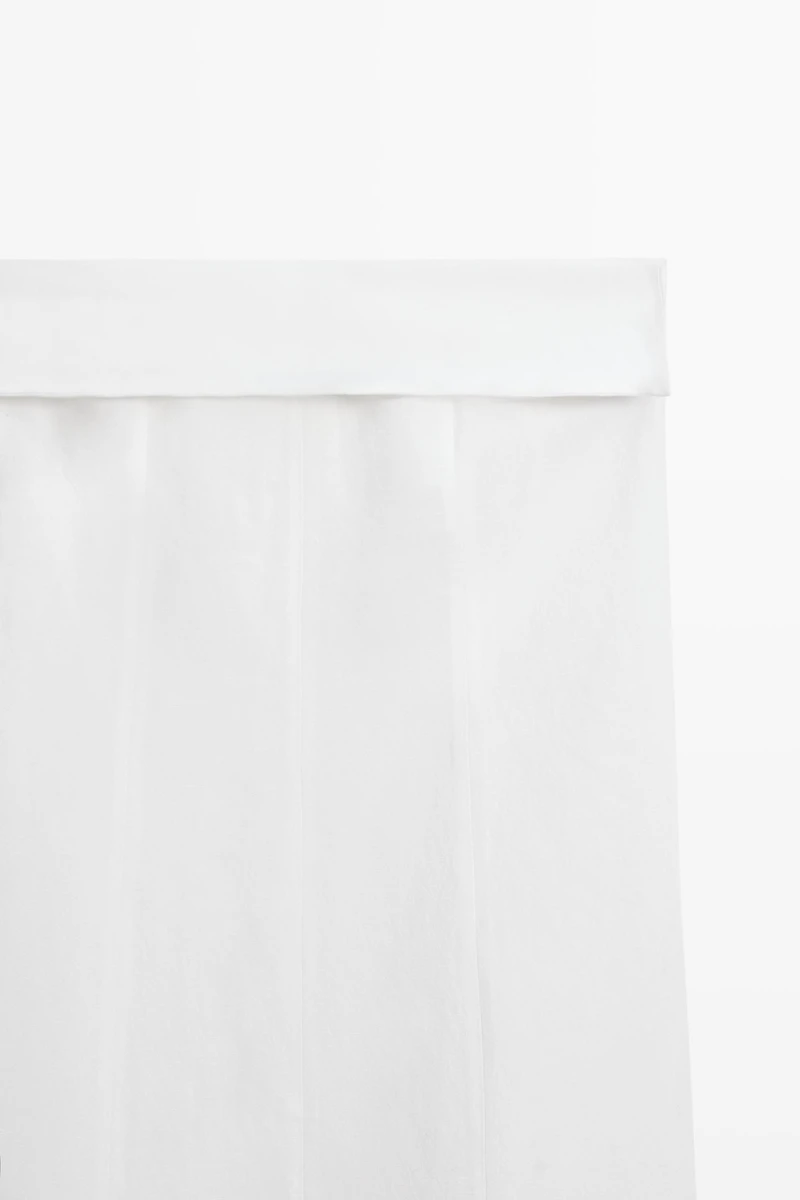 Linen strapless midi dress