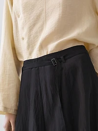 Long skirt with belt detail