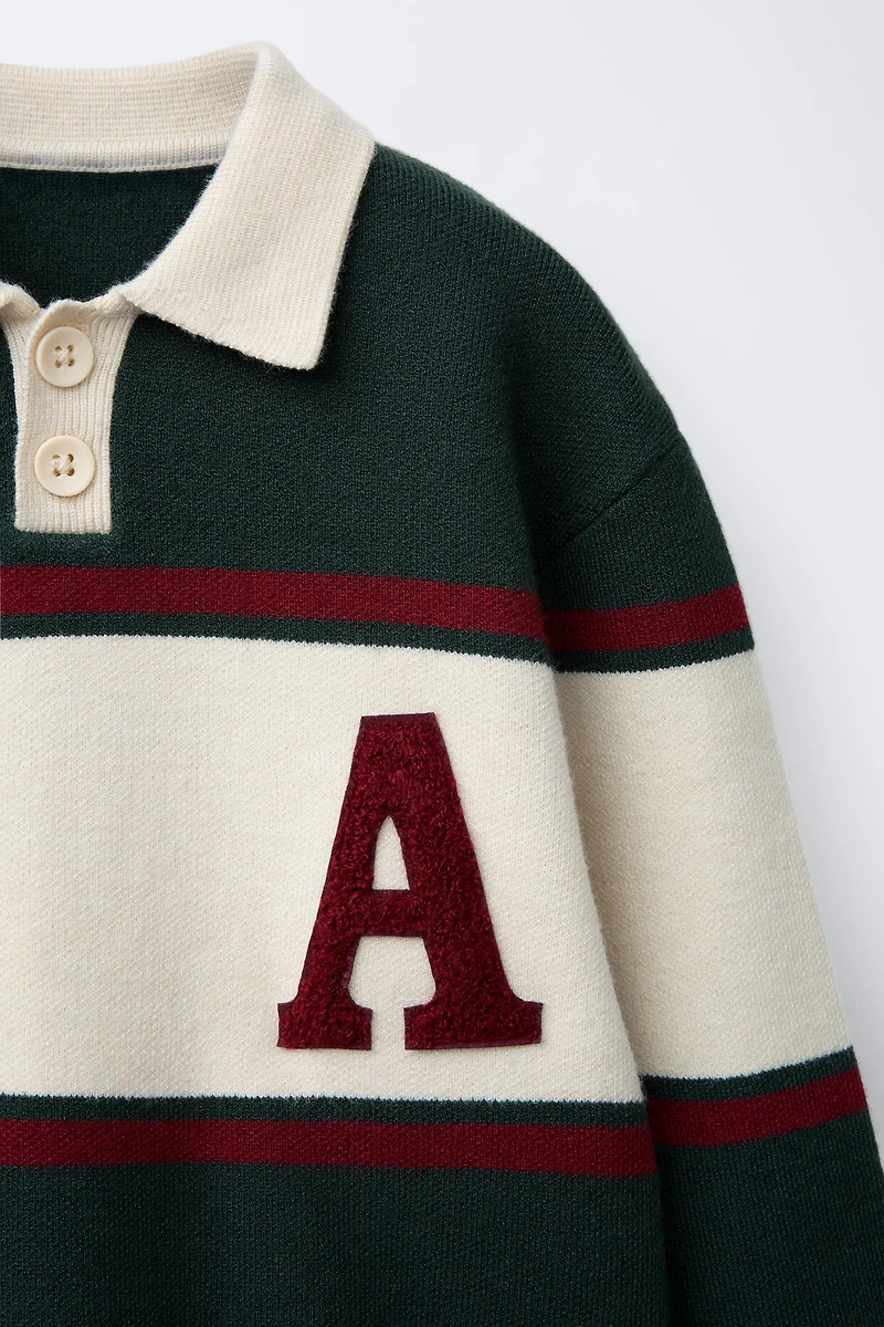 POLO EN MAILLE VARSITY