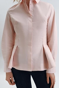 ZW COLLECTION PEPLUM POPLIN SHIRT