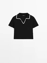 Polo à manches courtes en maille de coton