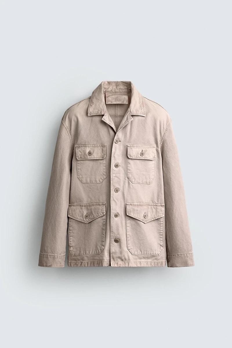 WASHED REGULAR FIT POCKET JACKET