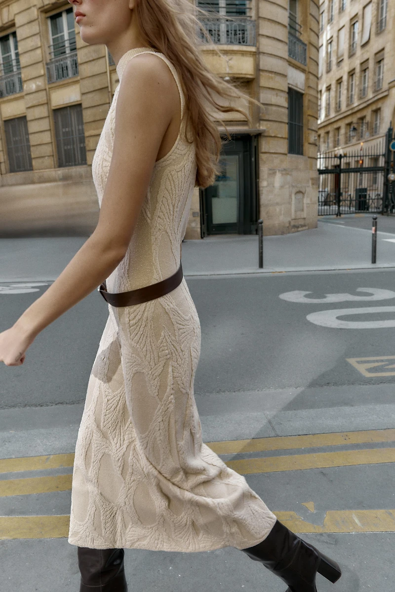 LONG JACQUARD DRESS