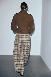 PLAID VOLUME PANTS ZW COLLECTION