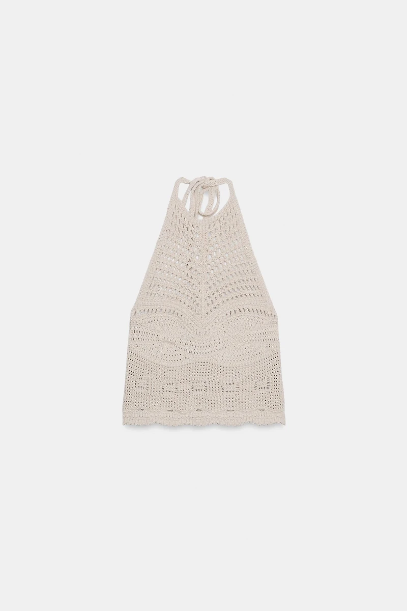 KNIT HALTER TOP