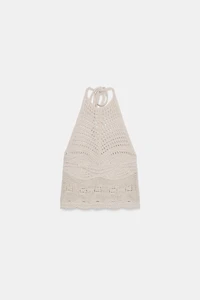 KNIT HALTER TOP