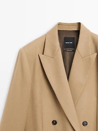 100% wool long coat
