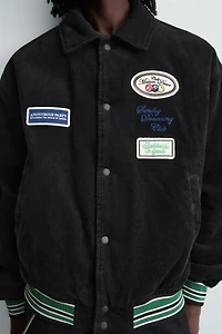 CORDUROY EMBROIDERED PATCH JACKET