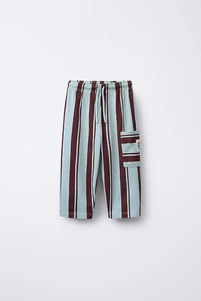 STRIPED CARGO PANTS