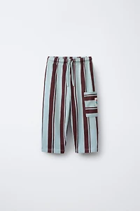 STRIPED CARGO PANTS