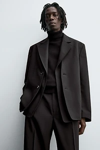 SUIT JACKET WITH REMOVABLE LAPEL