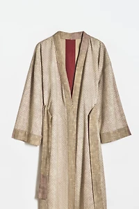 ROBE DE CHAMBRE À MOTIFS MIXTES | KATHARINE POLE