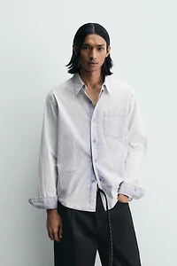 WASHED STRIPED RELAXED FIT SHIRT
