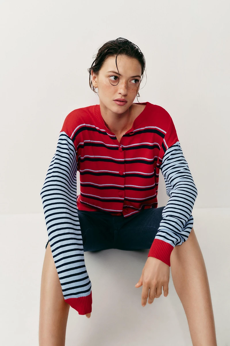 STRIPED CARDIGAN