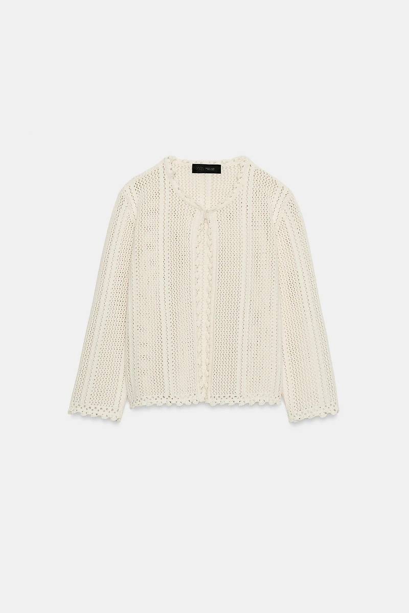GILET EN MAILLE POINTELLE