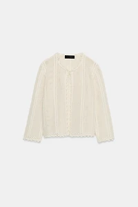 GILET EN MAILLE POINTELLE