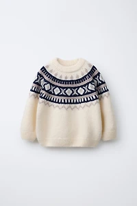JACQUARD KNIT SWEATER