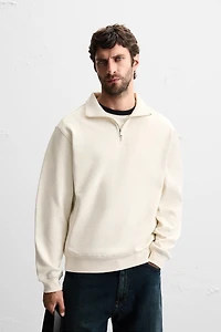 SWEAT COL ZIPPÉ BASIQUE