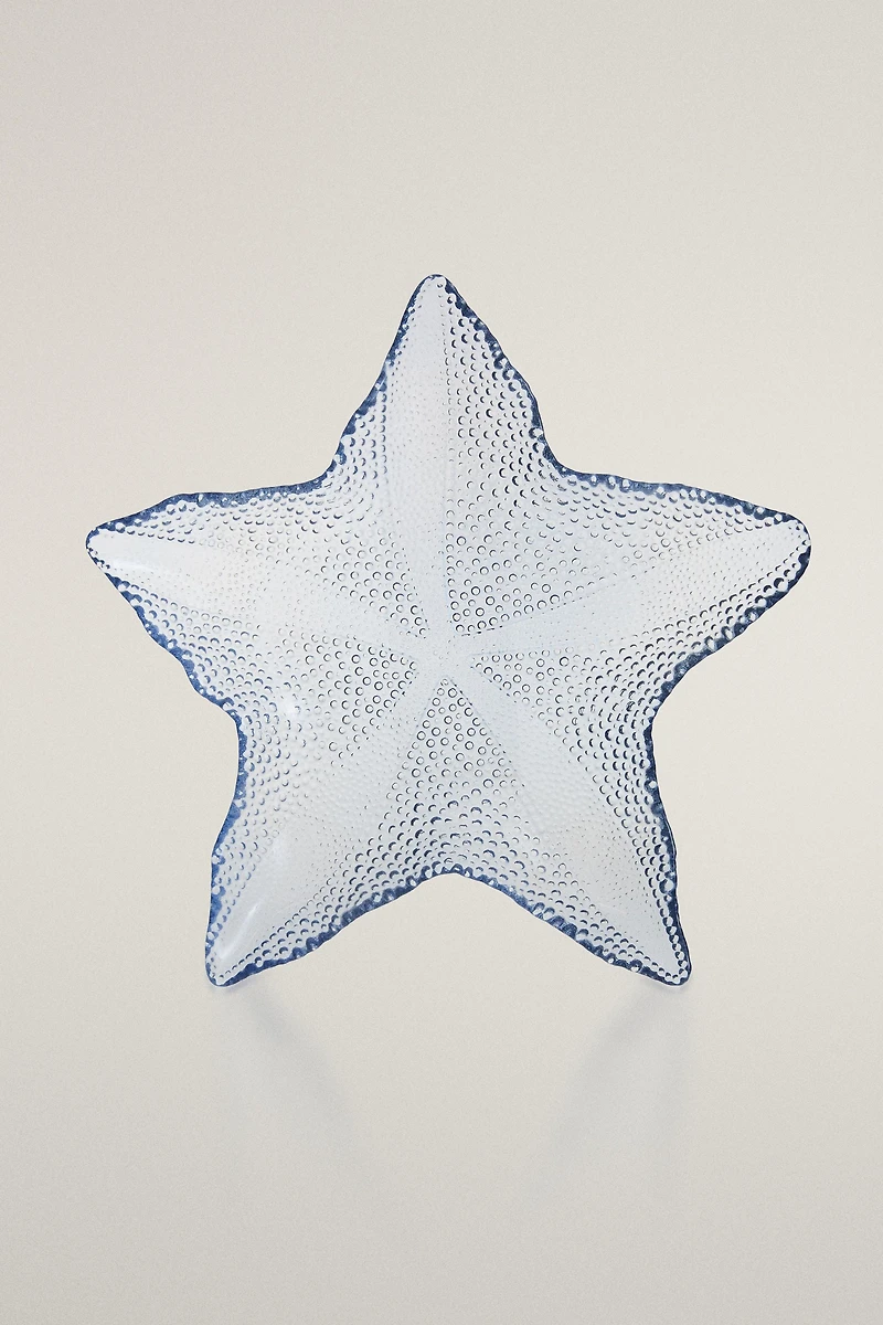 STARFISH GLASS SERVING DISH
