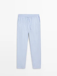 Pyjama avec haut à manches courtes et pantalon rayures