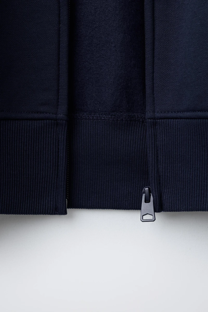 BASIC ZIP SWEATSHIRT