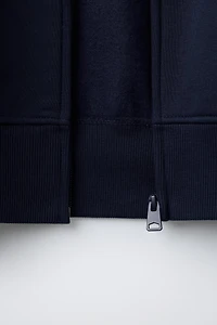 BASIC ZIP SWEATSHIRT