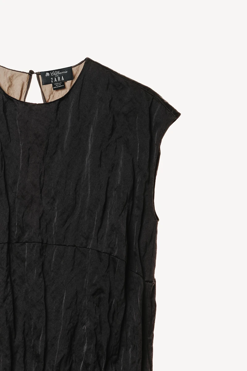 WILLY CHAVARRIA X ZARA WRINKLED MIDI DRESS