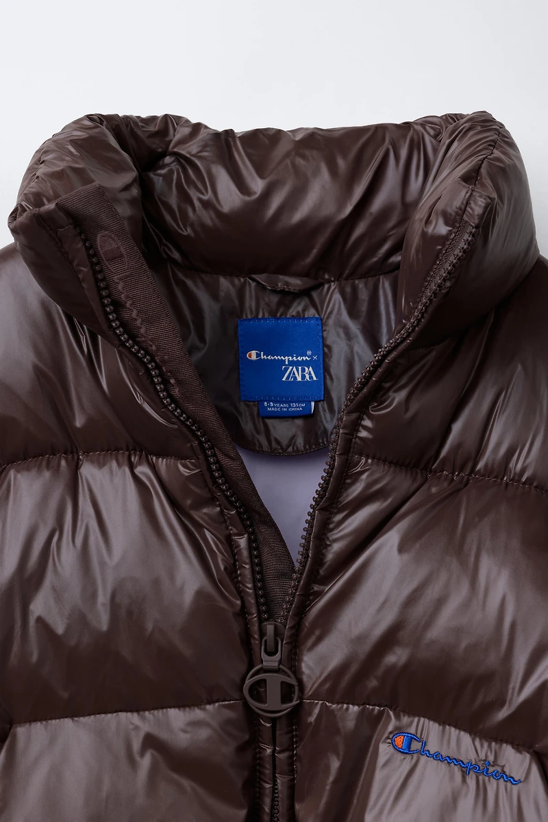 CHAMPION ® X ZARA EMBROIDERED PUFFER JACKET