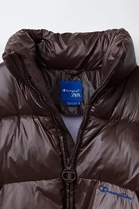 CHAMPION ® X ZARA EMBROIDERED PUFFER JACKET