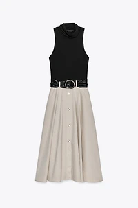 COMBINATION BELTED DRESS