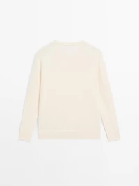 Knit 100% cashmere V-neck sweater