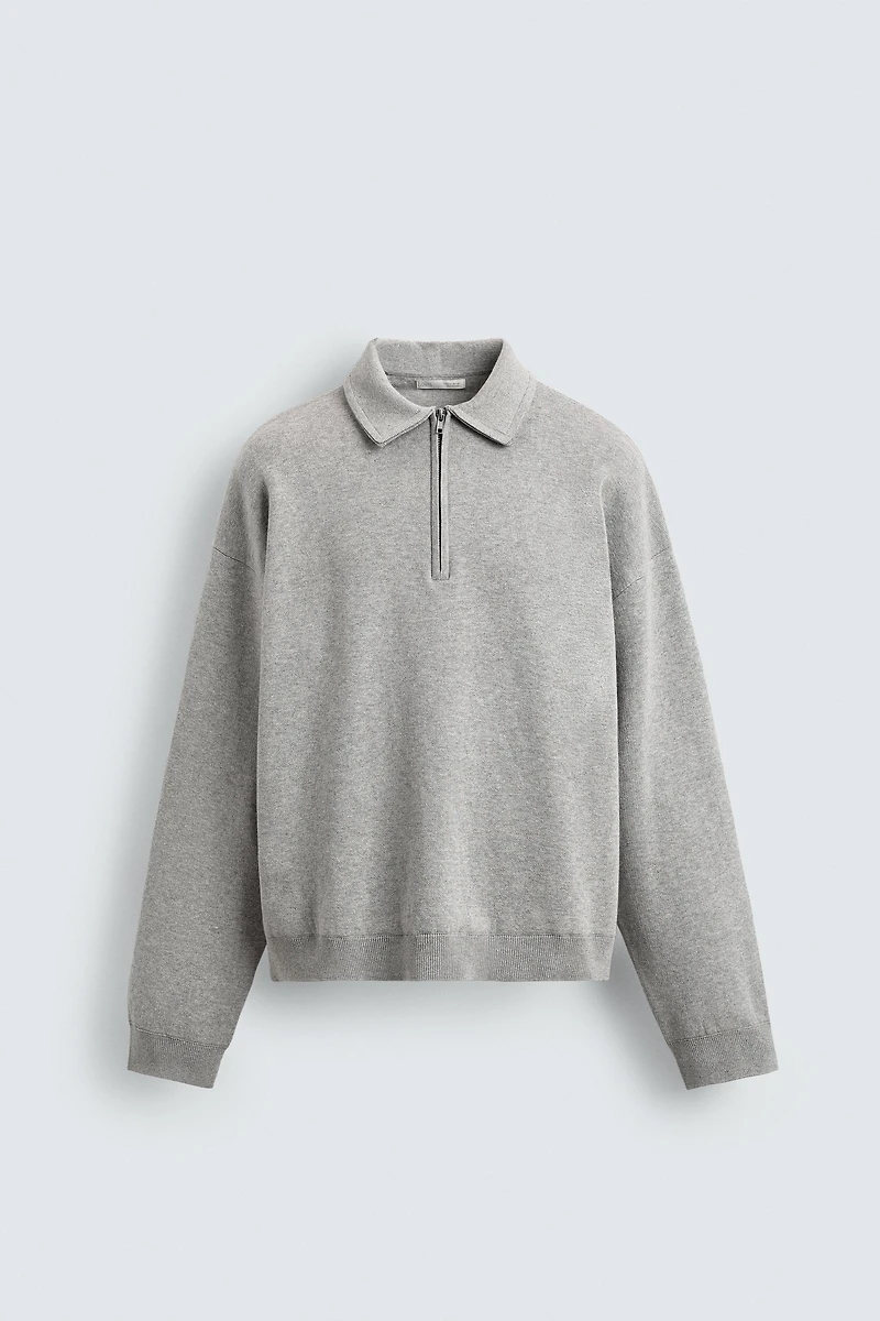 POLO EN MAILLE À COL ZIPPÉ