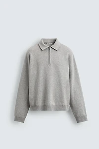 POLO EN MAILLE À COL ZIPPÉ