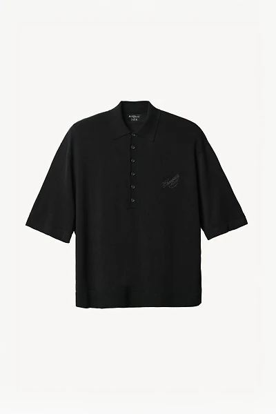 WILLY CHAVARRIA X ZARA LYOCELL BLEND KNIT POLO SHIRT