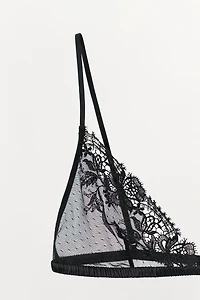 POINTELLE LACE TRIANGLE BRALETTE