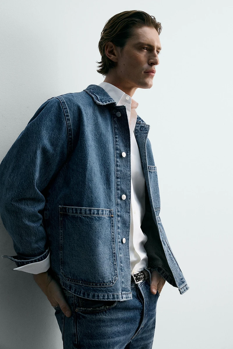 VESTE EN JEAN RELAXED FIT À POCHES