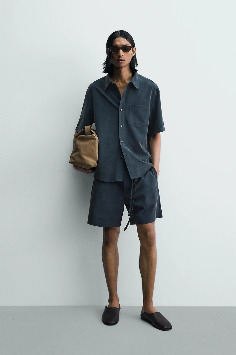 WASHED EFFECT RELAXED FIT SHIRT