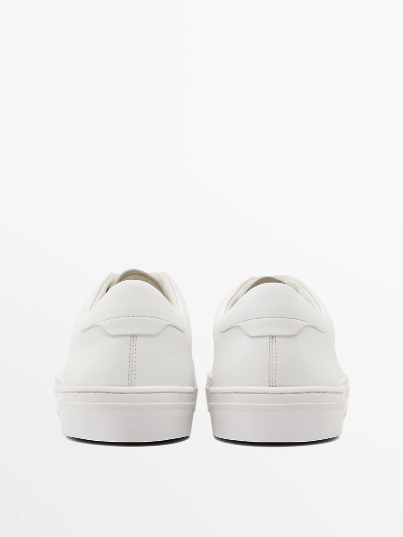 Split suede trainers