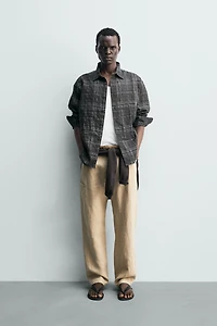 PLAID LINEN - COTTON SHIRT