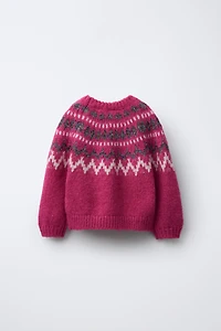 SHINY JACQUARD KNIT JUMPER