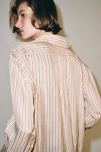 CHEMISE À RAYURES EN SOIE ZW COLLECTION