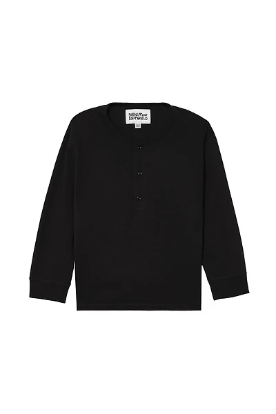 CROPPED FIT HENLEY T-SHIRT