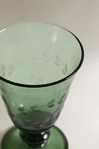 VERRE À PIED FEUILLE DE NOËL