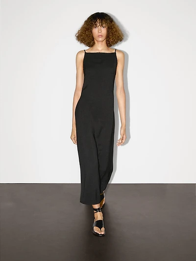 Long dress with rhinestone detail
