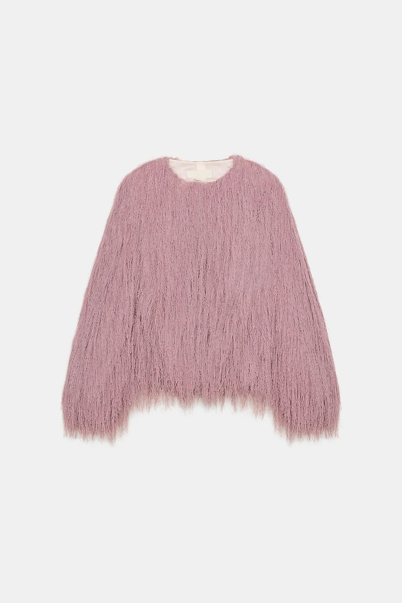 VESTE BOMBER À FRANGES