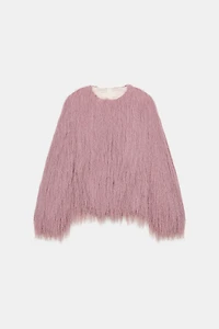 VESTE BOMBER À FRANGES