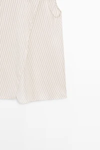 STUDIO flowing striped wrap top