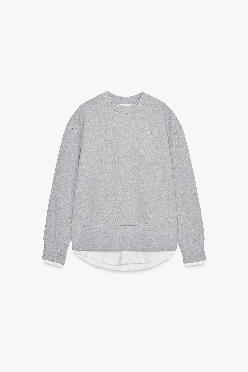 COMBINATION PLUSH SWEATSHIRT